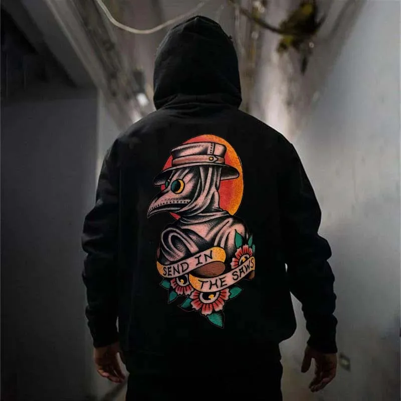 Send In The Saws Printed Men's Hoodie