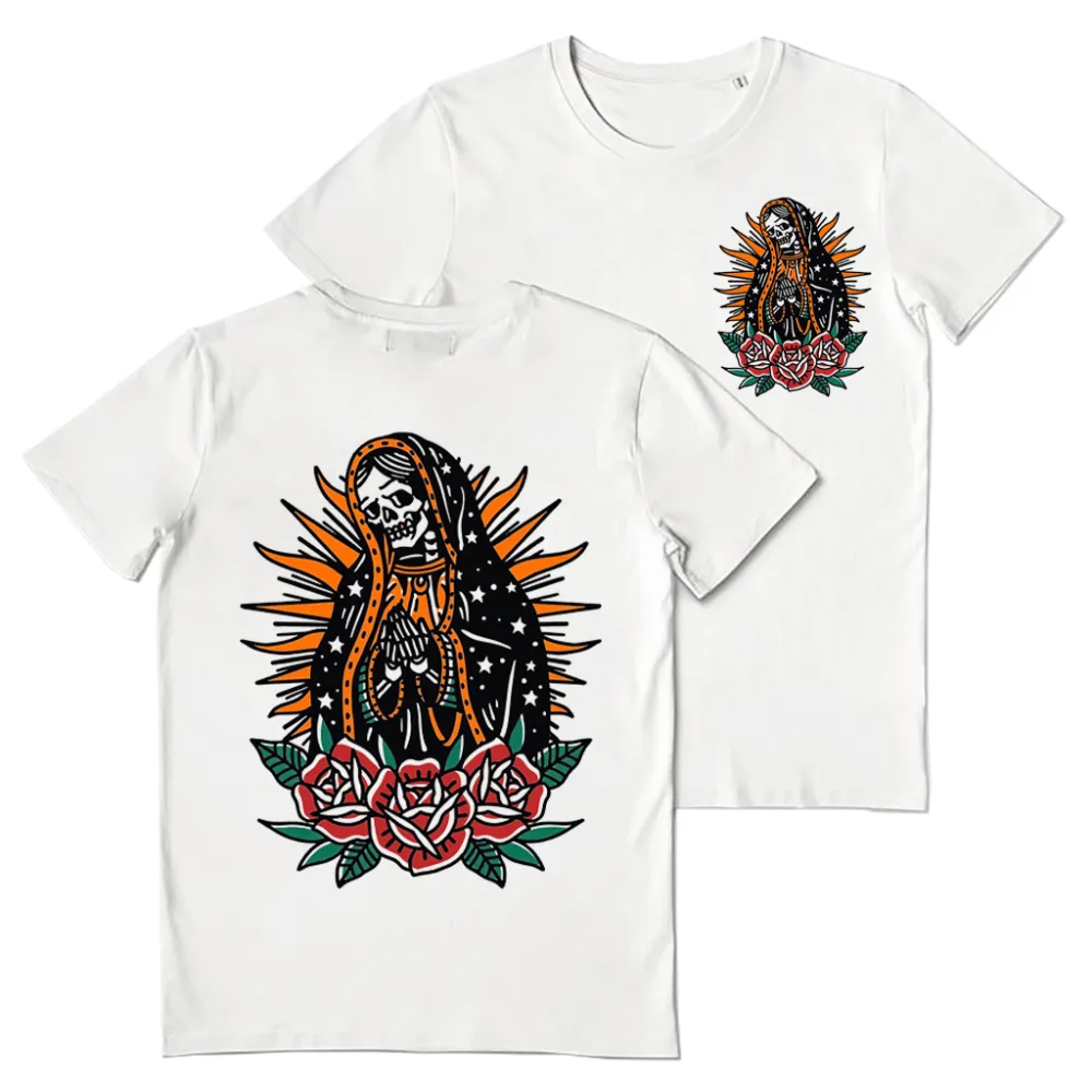 Vintage Skull Floral Men's Fashion T-shirt