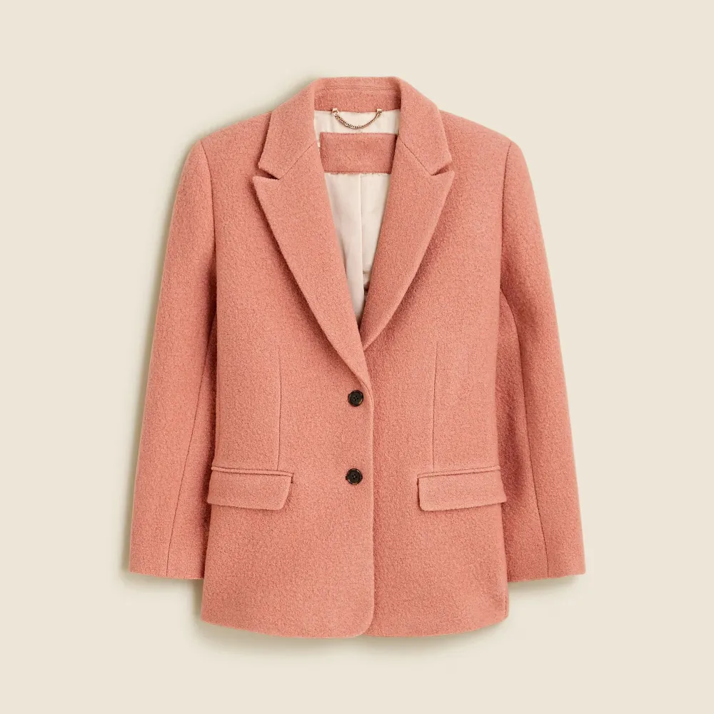 Oversized blazer-jacket in boiled wool