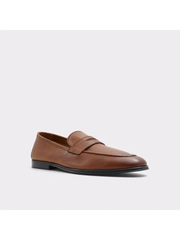 Cognac Soft Retro Smooth Leather Shoes