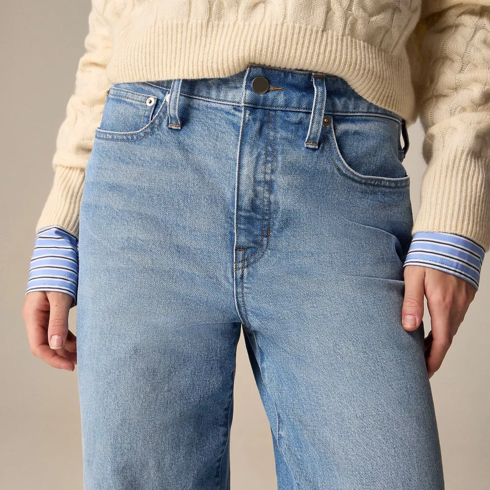 High-rise slim-wide jean semi-stretch