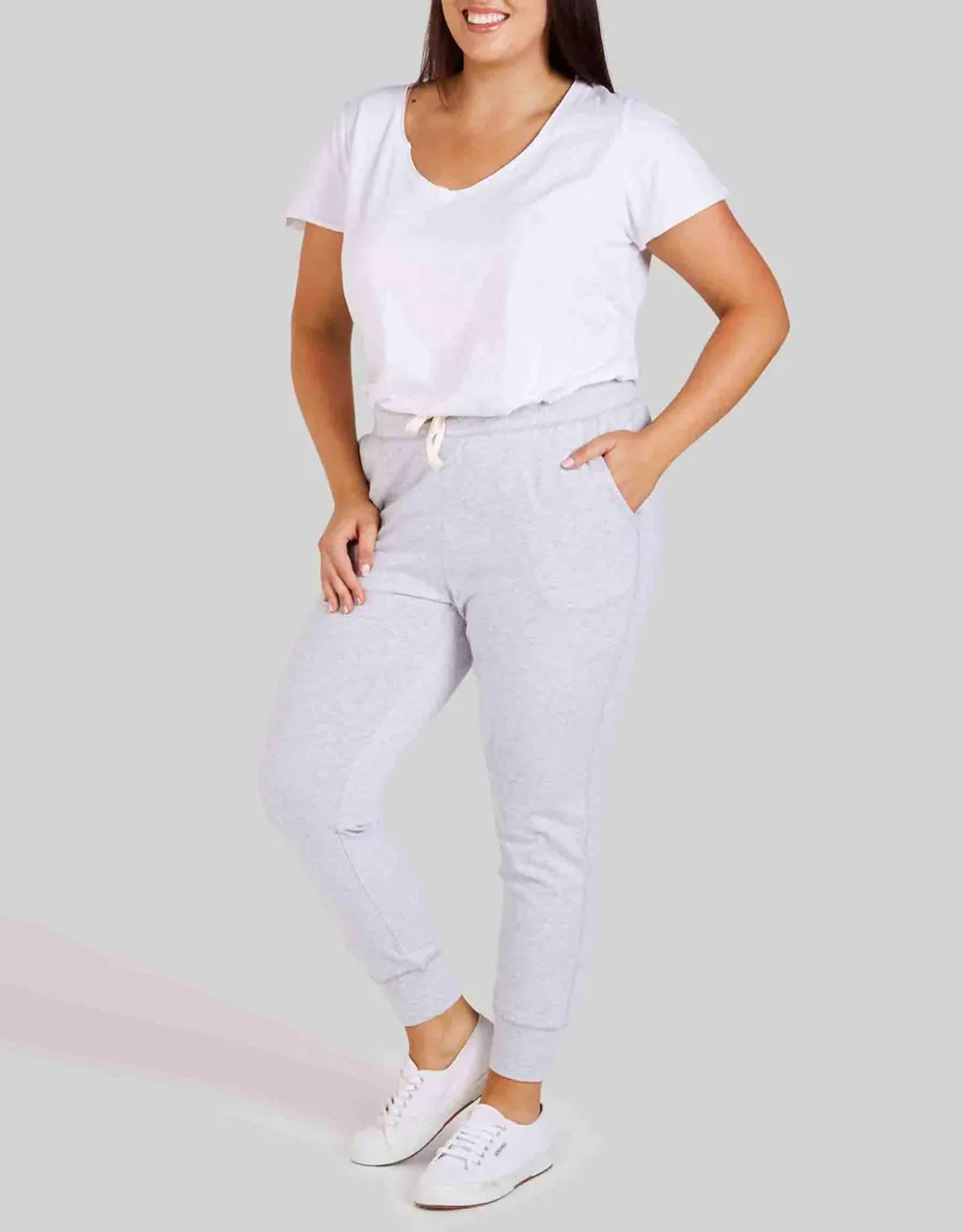 3/4 Brunch Pants - Grey Marle