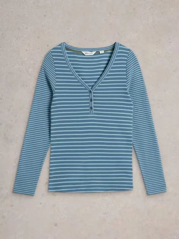 HALLEY RIB STRIPE HENLEY