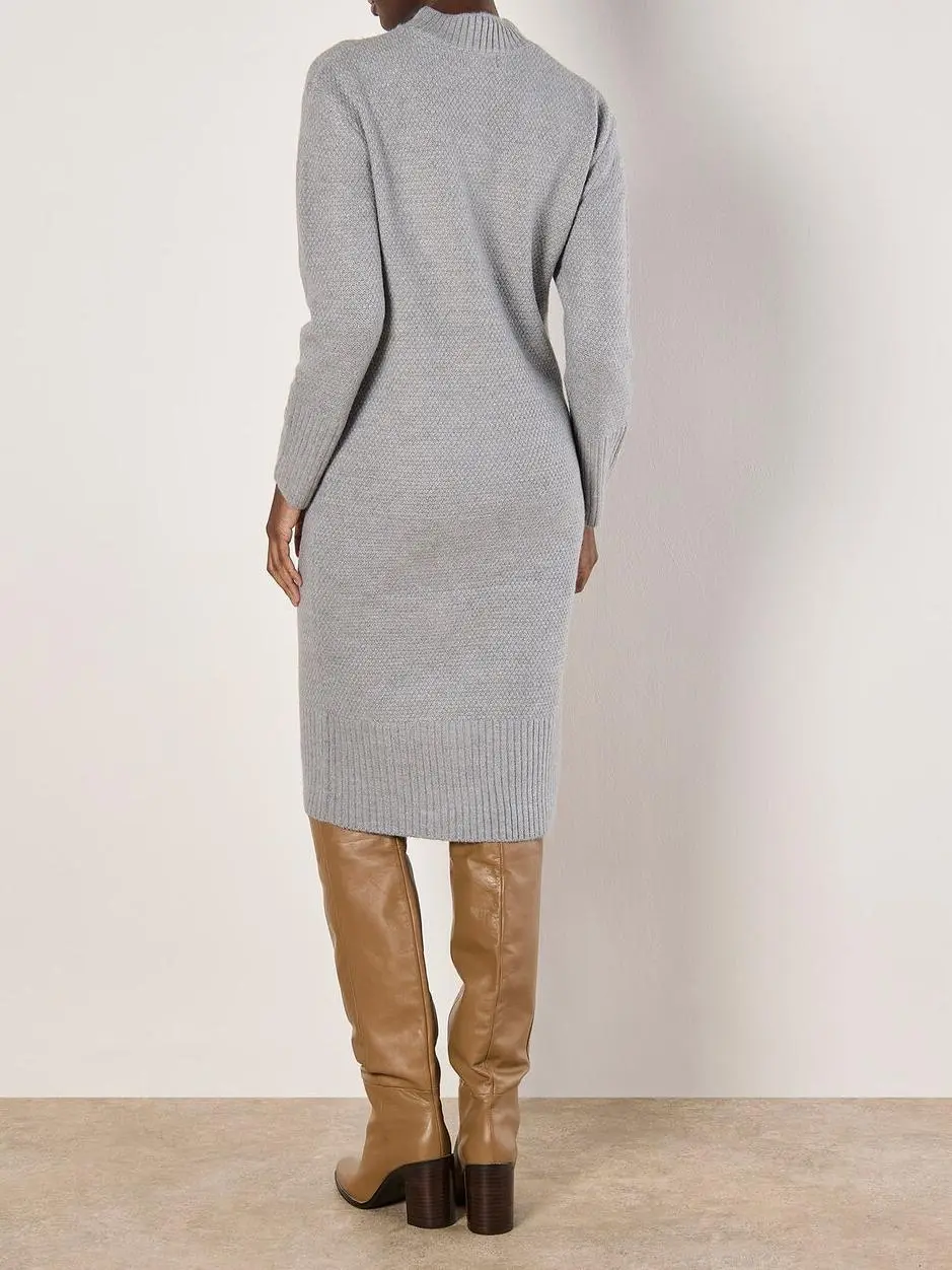 Waffle Knit Midi Dress