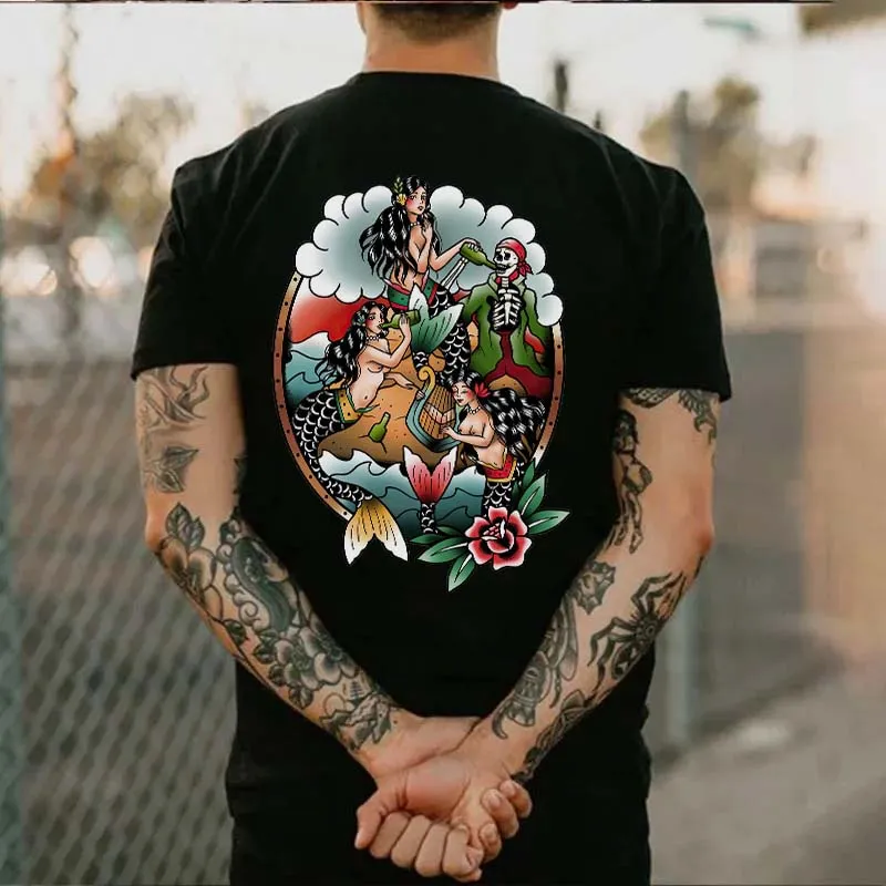 Mermaid Printed Men's T-shirt