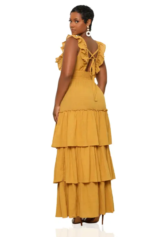 Golden Allure Maxi Dress