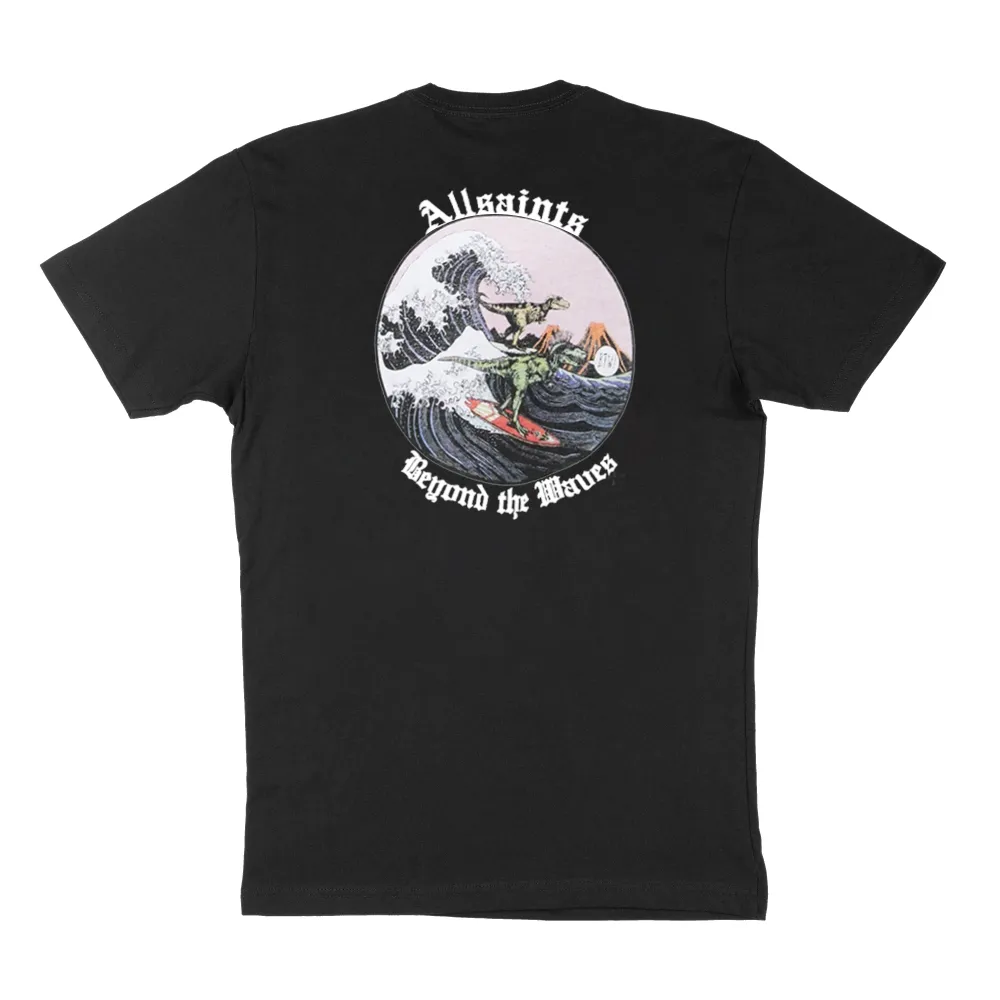 AllSaints Layback T-Shirt With Backprint In White