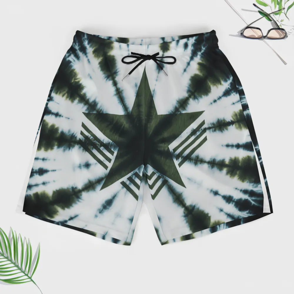 Star Tie-Dye Fashionable Sports Beach Shorts