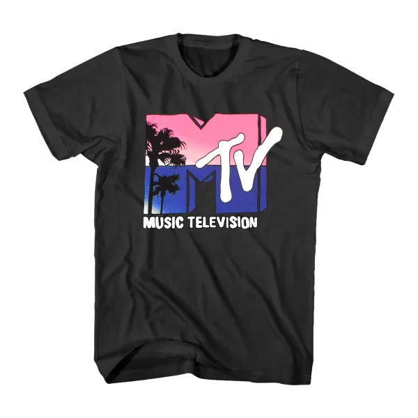 MTV Womens/Ladies Logo Palm Tree T-Shirt
