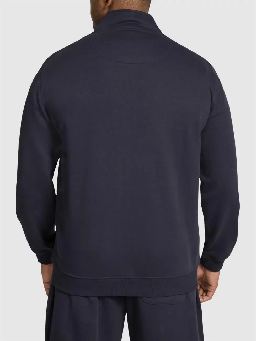 NAVY AUTHENTIC ZIP NECK SWEAT