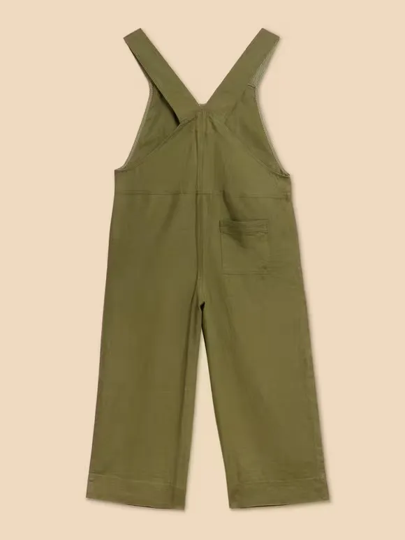 Viola Crop Linen Dungaree