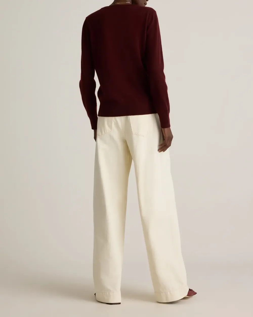 V-Neck Mongolian Cashmere Sweater