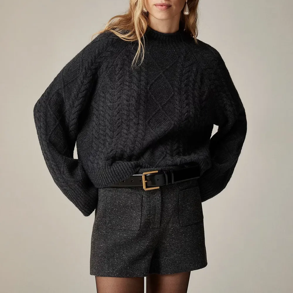 Cable-knit  sweater in Supersoft yarn