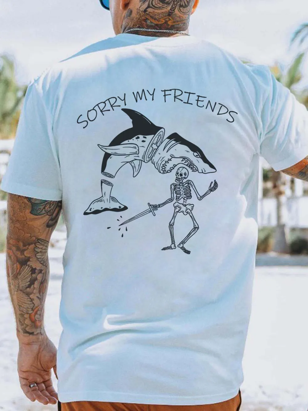 Sorry My Friends Printed Men's T-shirt