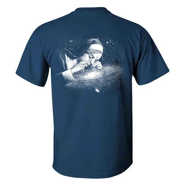 Nun Absorb White Powder Printed Men's T-shirt