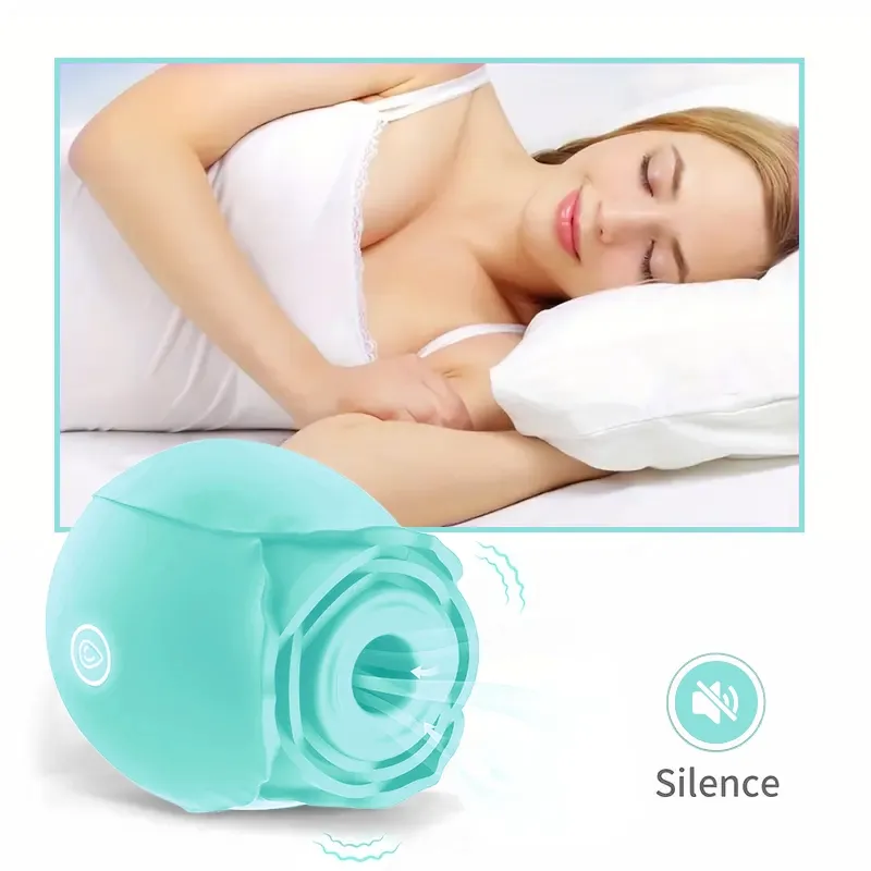 Light Green Rose Toy Vibrator Classic Sucking Vibrator 10 Frequency