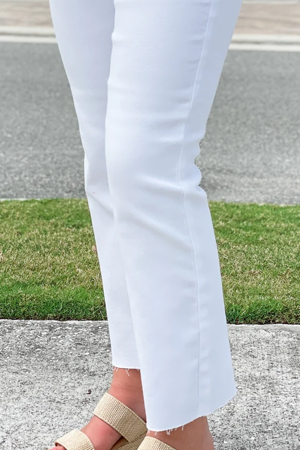 White tight trousers