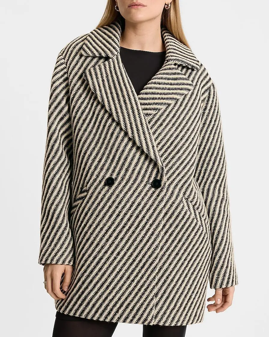 Herringbone Double Breasted Coat