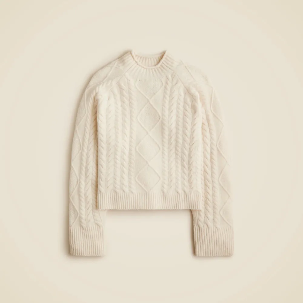 Cable-knit  sweater in Supersoft yarn