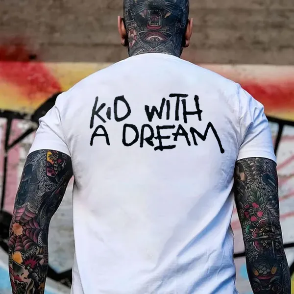KID WITH A DREAM PRINT MEN T-SHIRT