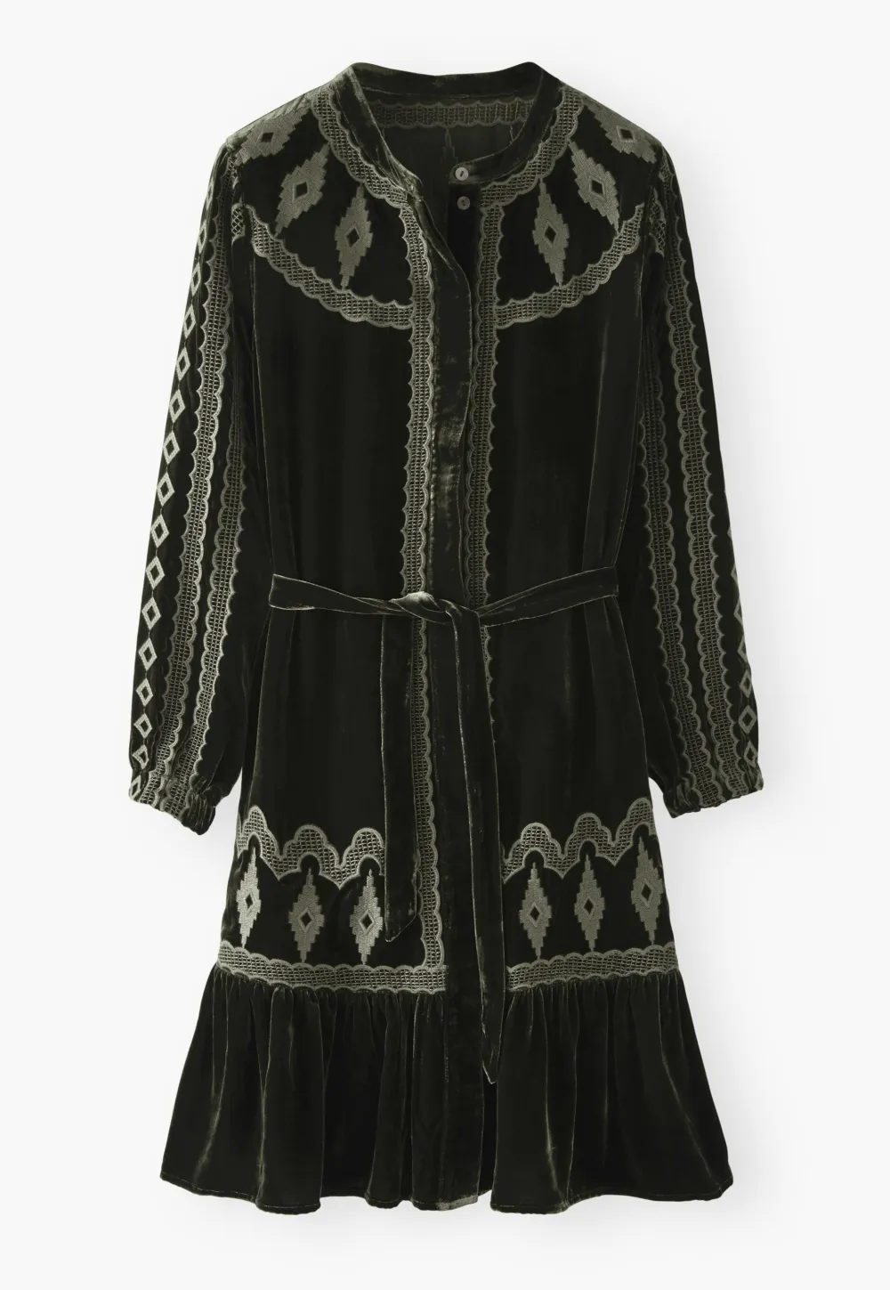 Embroidered dress
Silk & viscose velvet