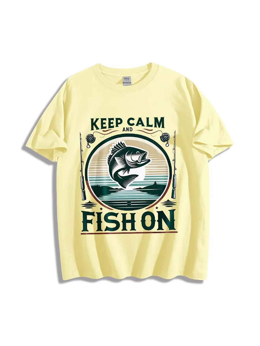 Keep Calm Fish On T-Shirt