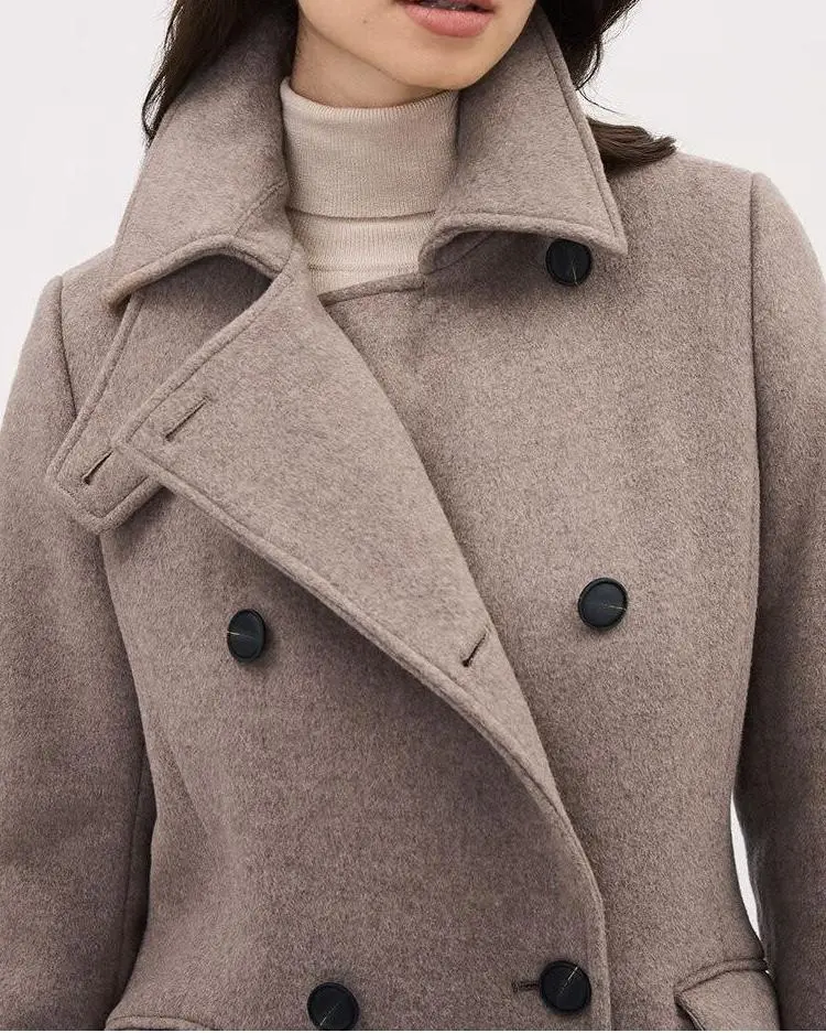 Double-Breasted Wool Coat