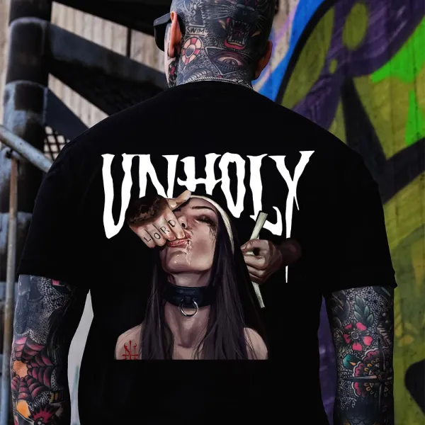Unholy Nun Printed Men's T-shirt