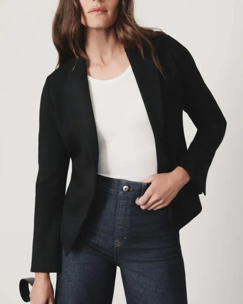 Solid Color Long Sleeve Blazer