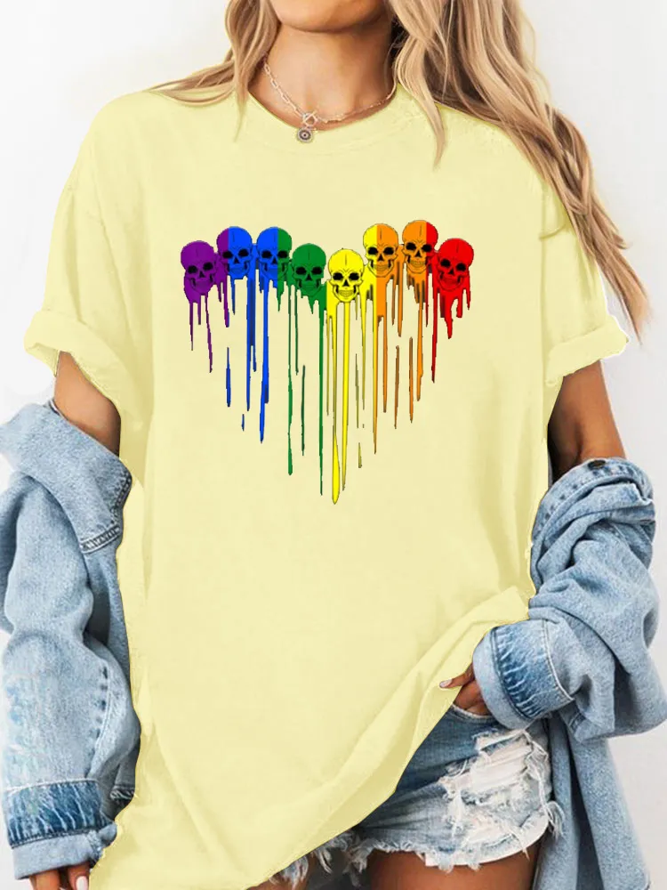 Rainbow Skull T-Shirt, Pride Rainbow Shirt, Equality Pride Shirt, LGBT Pride Shirt