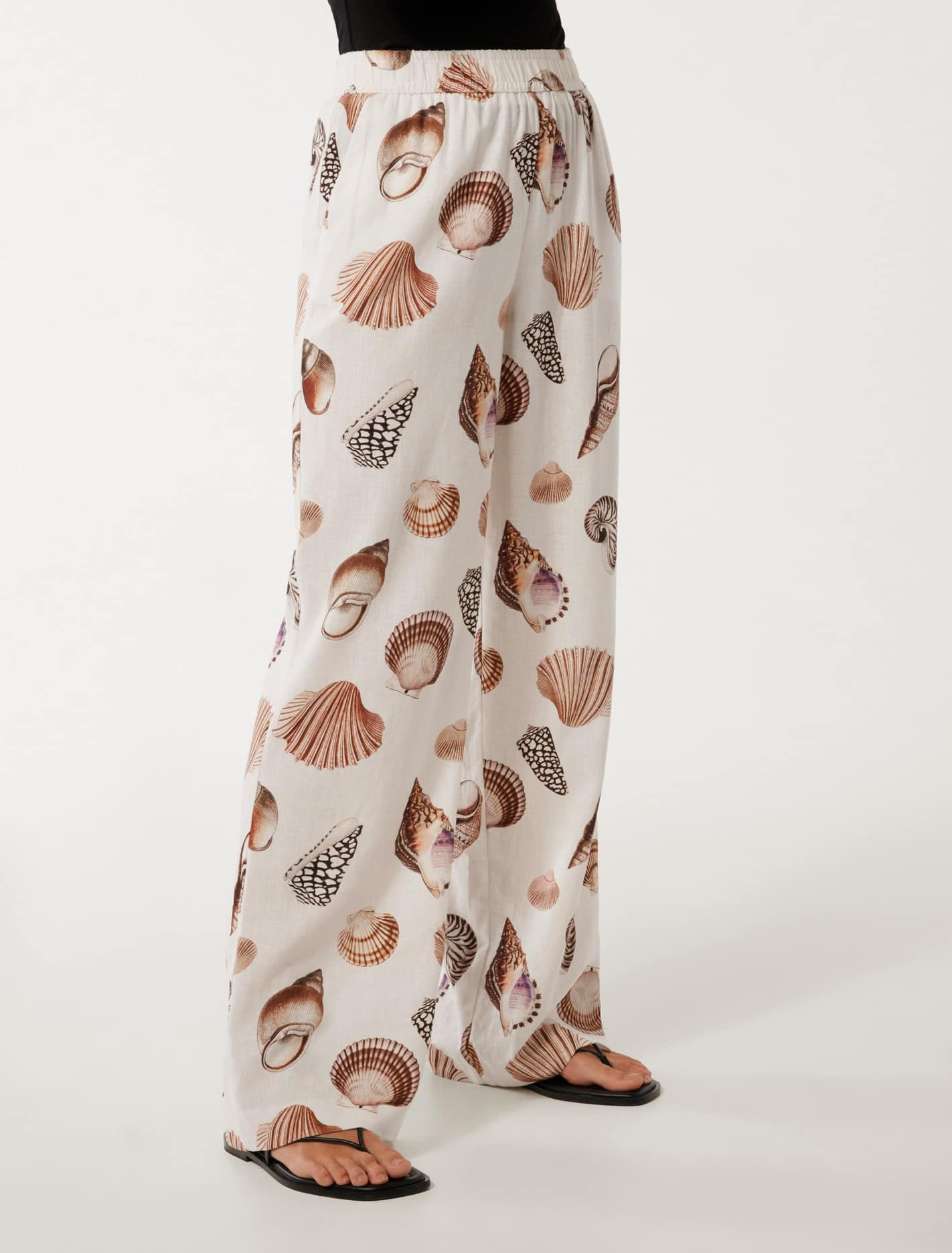 Saige Linen Wide-Leg Pants