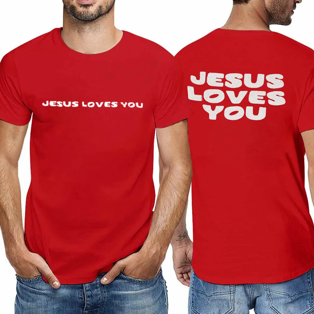 Men'S T-Shirt Jesus Loves You Tee