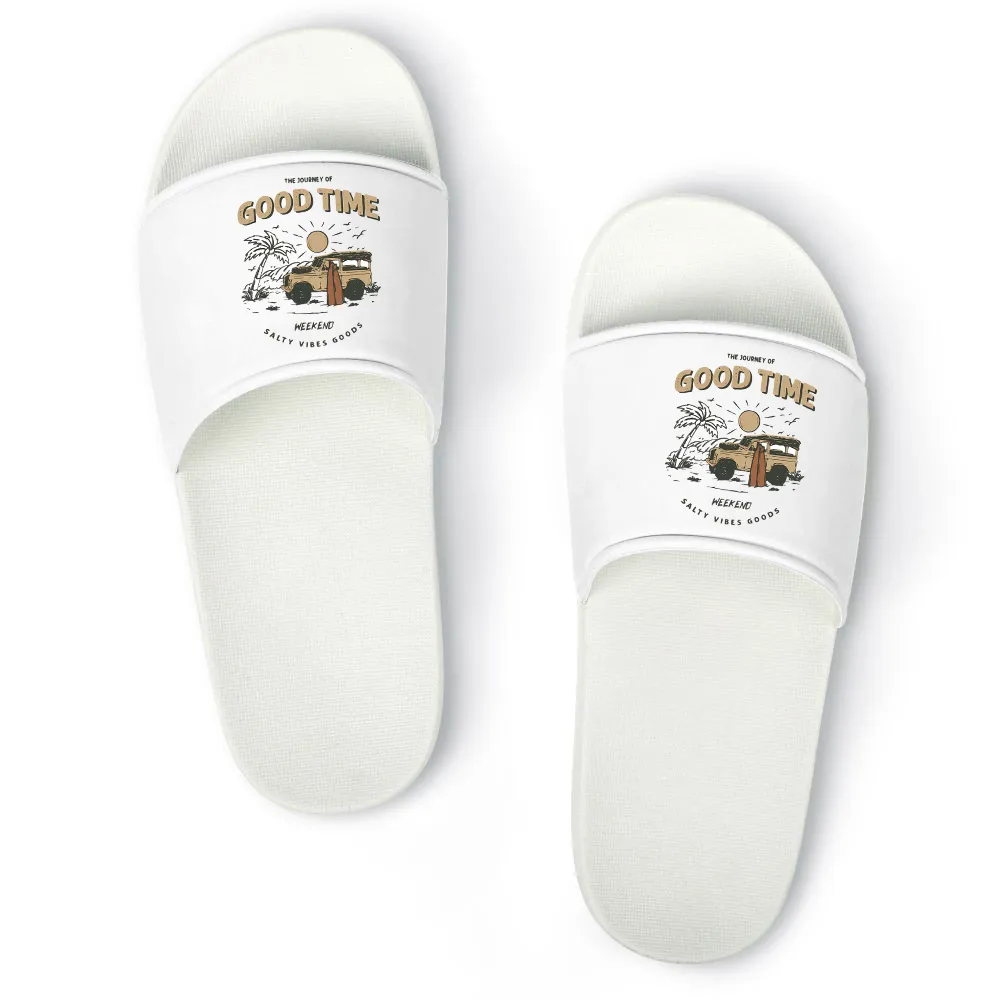 Good Time Weekend Salty Vibes Goods Printed Home Slippers