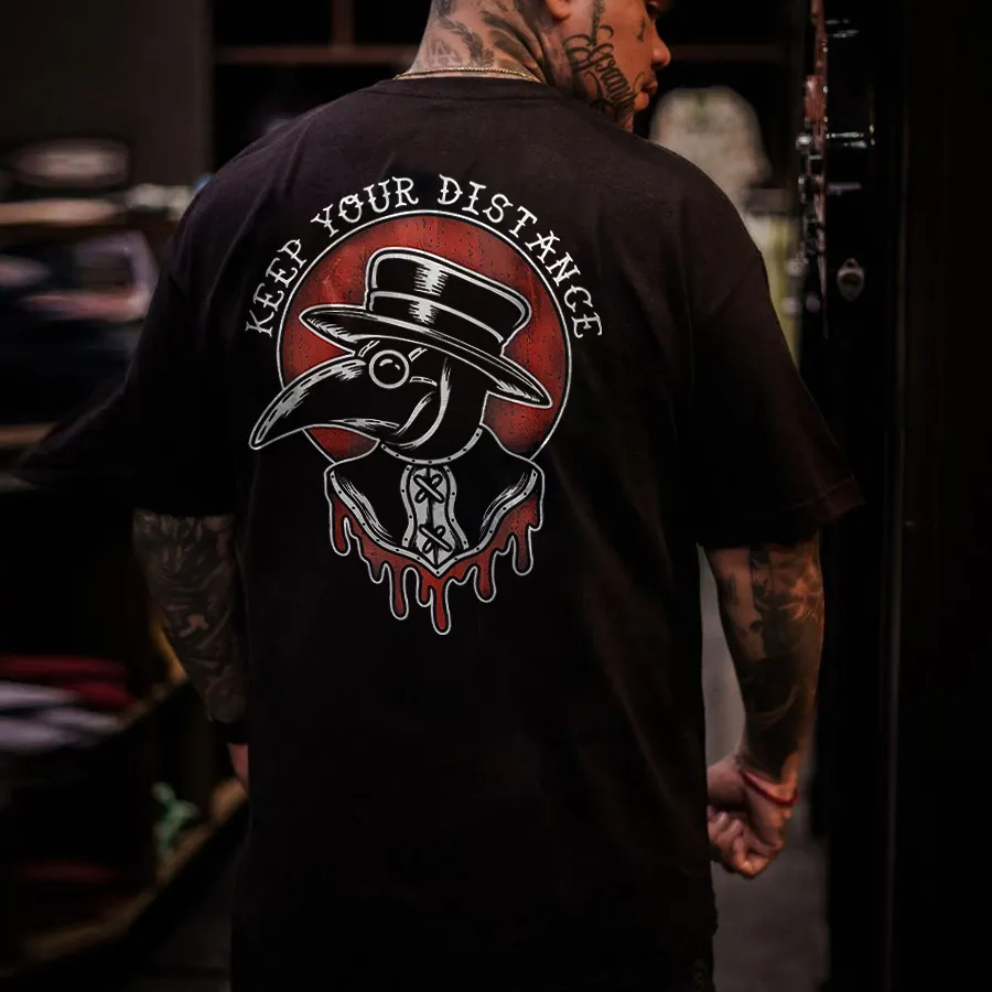 Keep Your Distance Printed Men's T-shirt