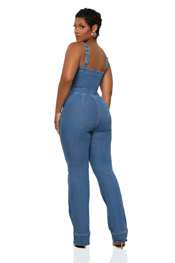 Easy Going Denim Jumpsuit-FINAL SALE