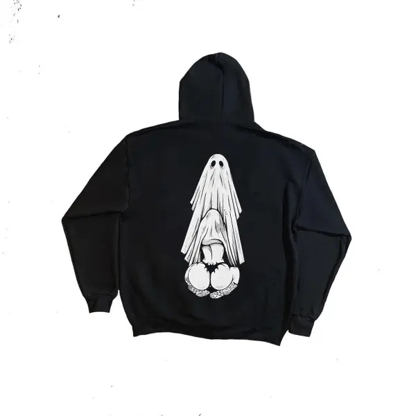 Hide Under My Crotch Printed Men's Zip-Up Hoodie
