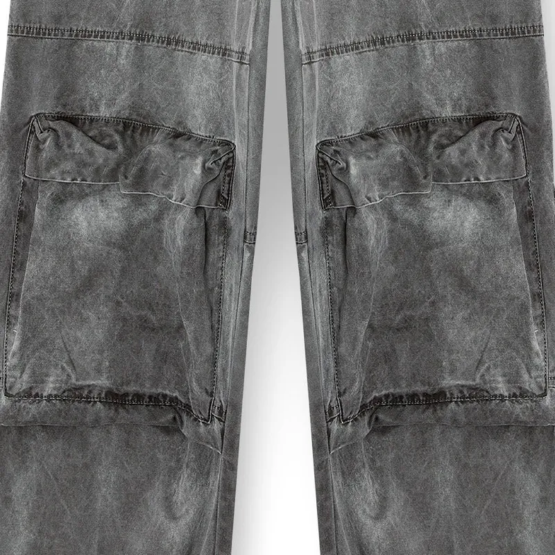 Men's Vintage Large Pocket Elastic Waist Outdoor Cargo Pants