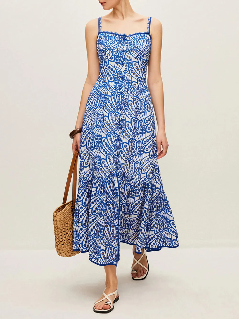 Hollow Detail Maxi Cami Dress