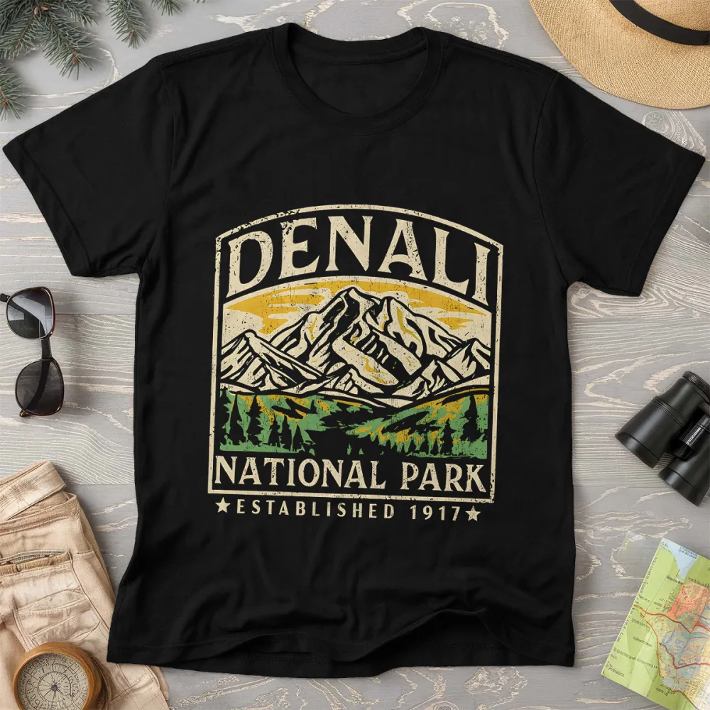 Denali National Park Vintage Crewneck T-Shirt