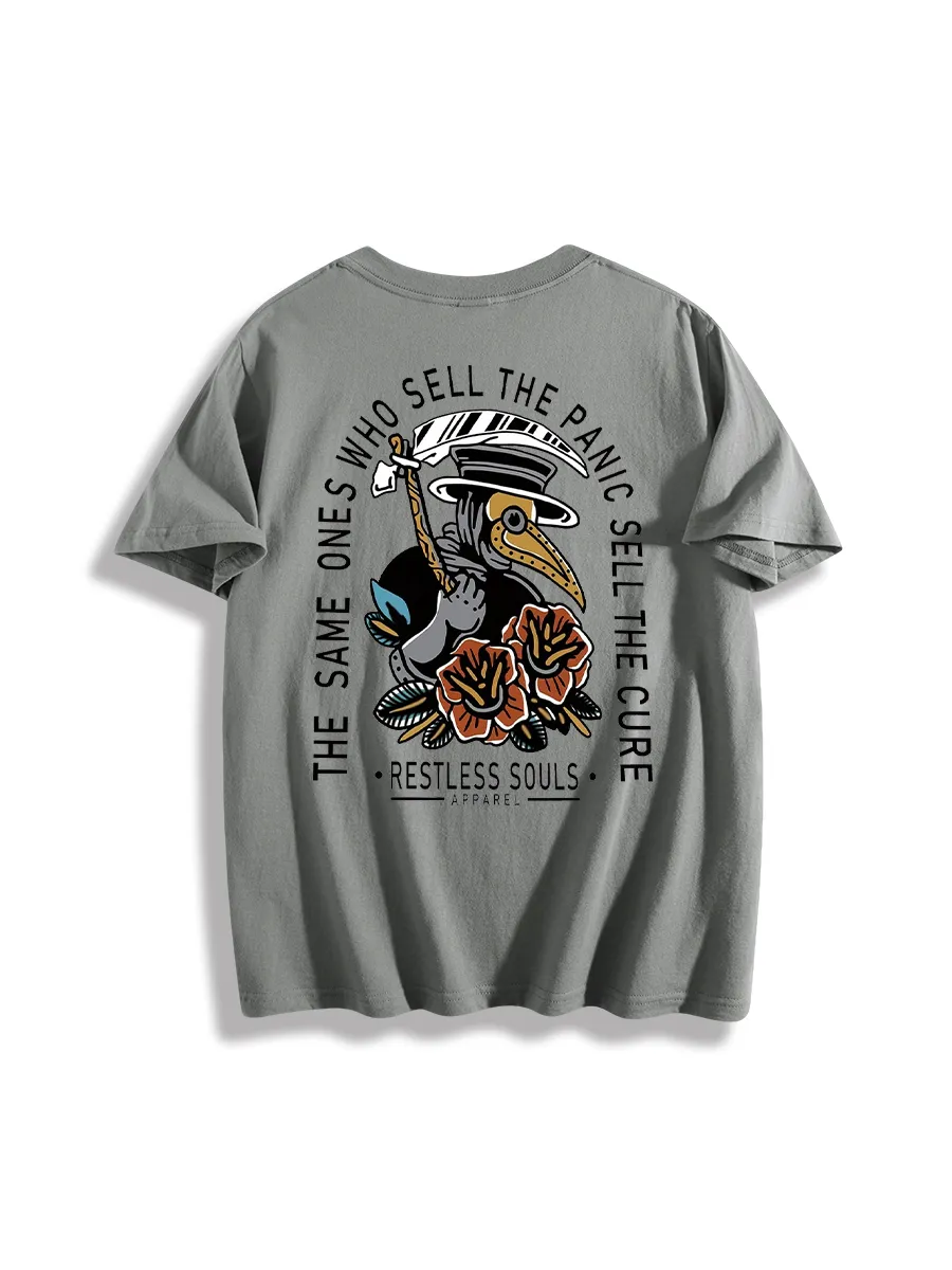 The Same Ones Who Sell The Panic Sell The Cure Printed Men'S T-Shirt