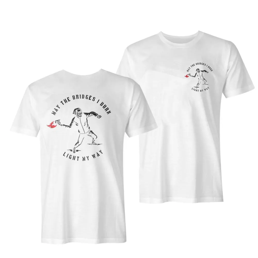May The Bridges Skull Printed T-Shirt