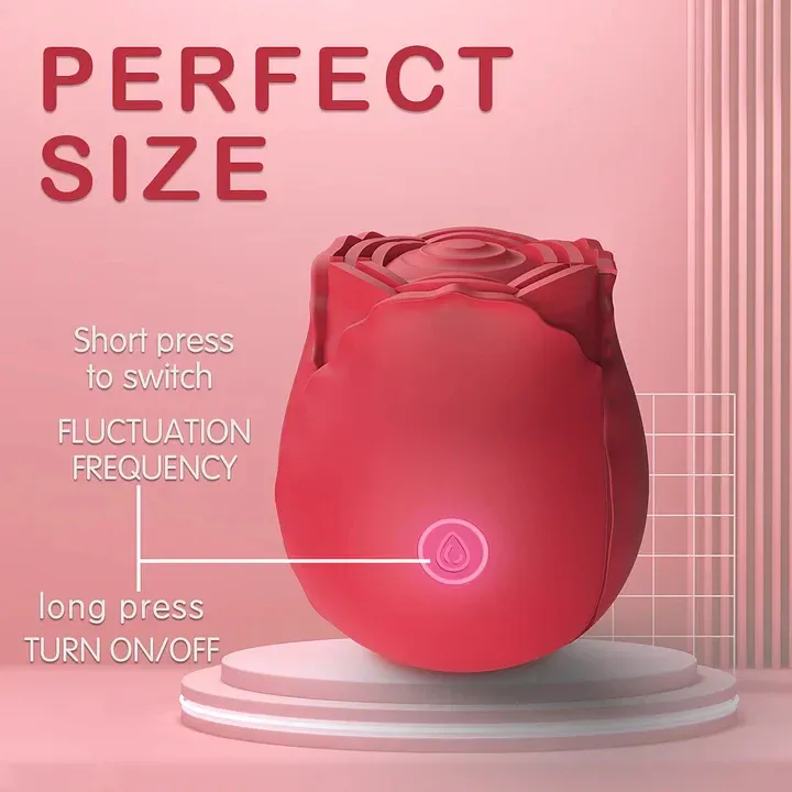 Rose Toy Vibrator Classic Sucking Vibrator 10 frequency Rose Red