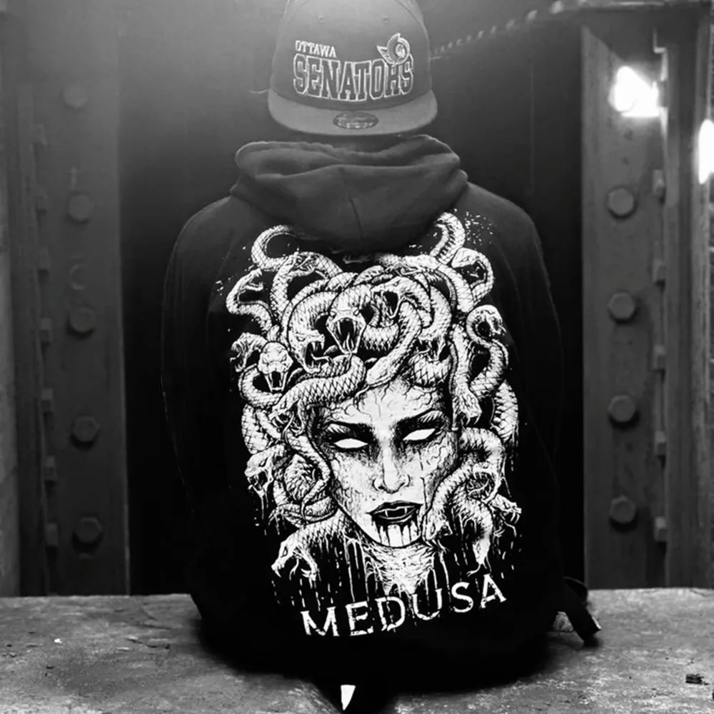 Medusa Printed Men's Hoodie