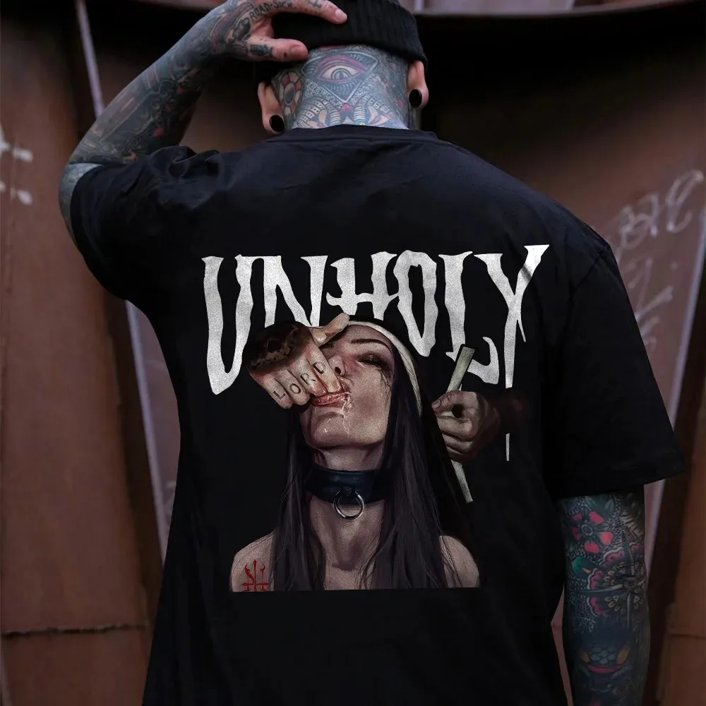 Unholy Nun Printed Men's T-shirt