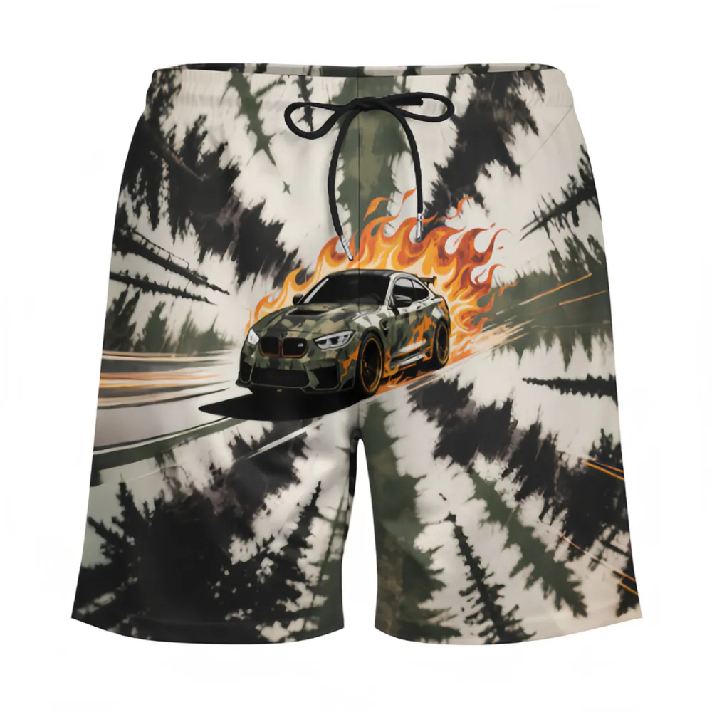 Flying Spur Sports Car Fashionable Sports Beach Shorts