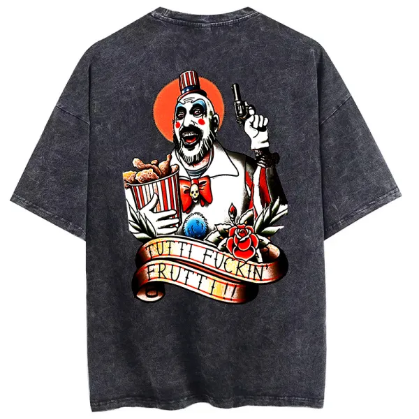 Tutti Fuckin' Frutti Printed Oversize Washed T-Shirt