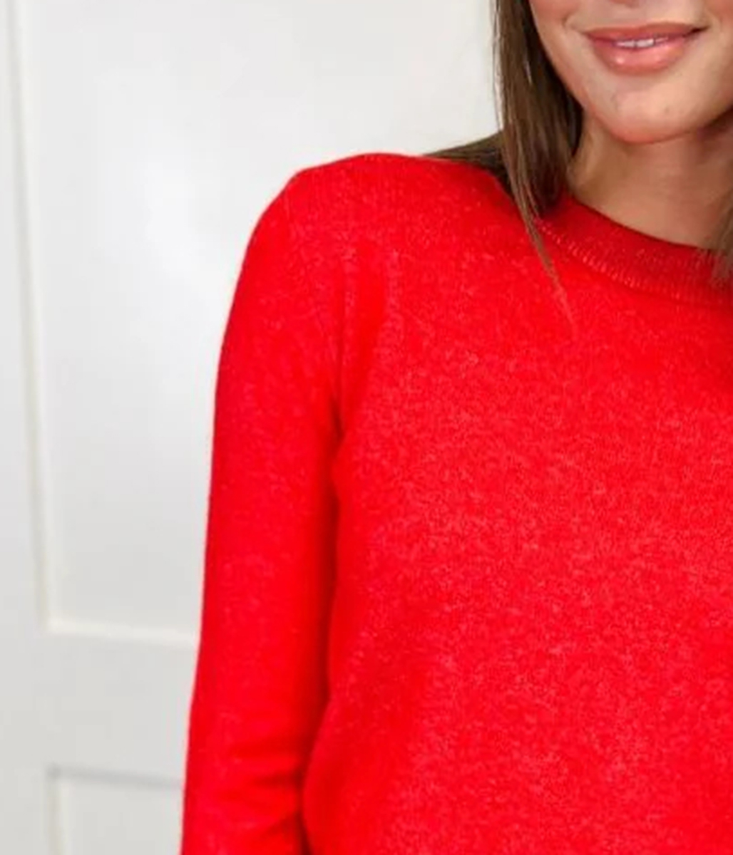 Red Recycled Blend Jumper