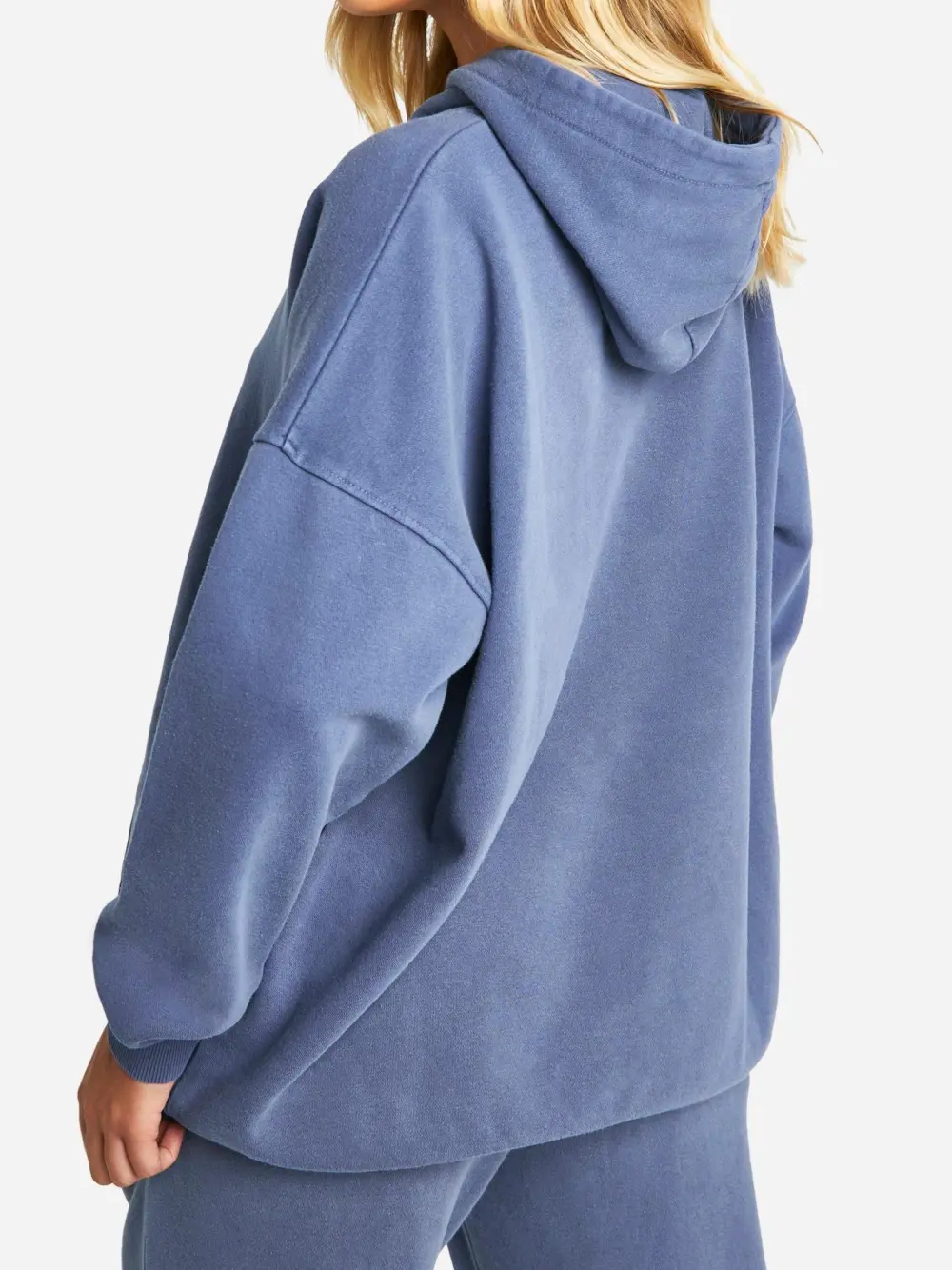 DENIM-BLUE WASHED OVERSIZED HOODIE