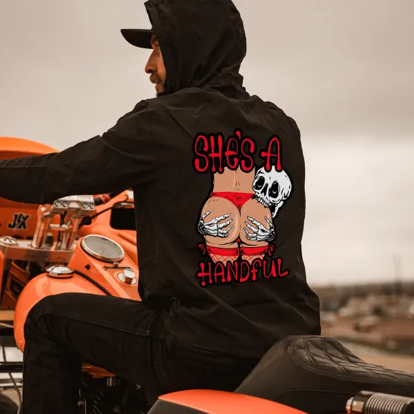 She's A Handful Printed Men's Hoodie