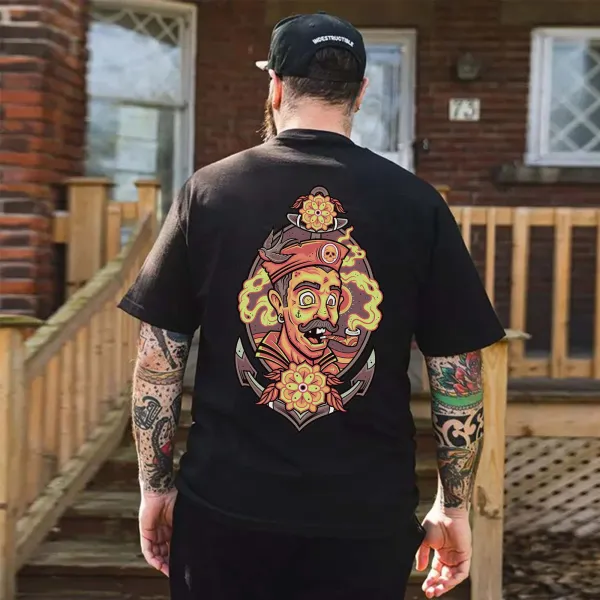 Vintage Captain Printed Men's T-shirt